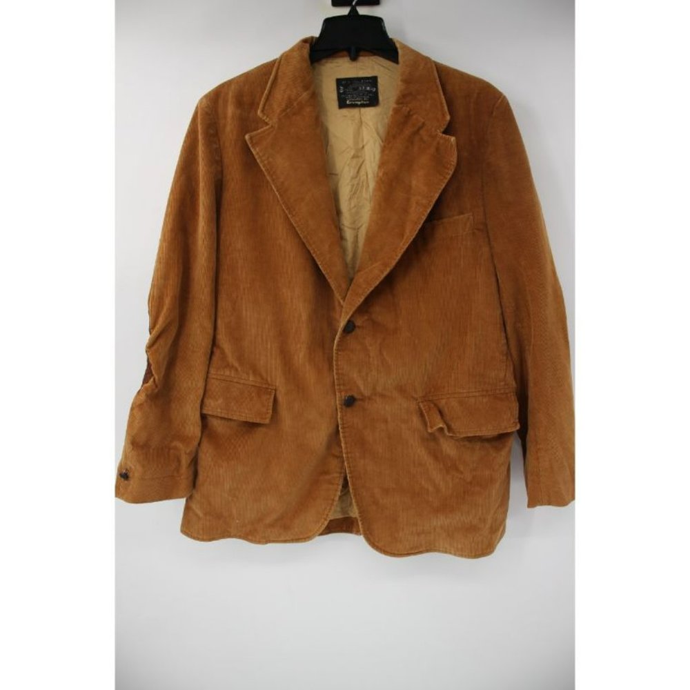 Vintage Brad Whitney Mens 44 the Crosley corduroy sport coat brown elbow patch